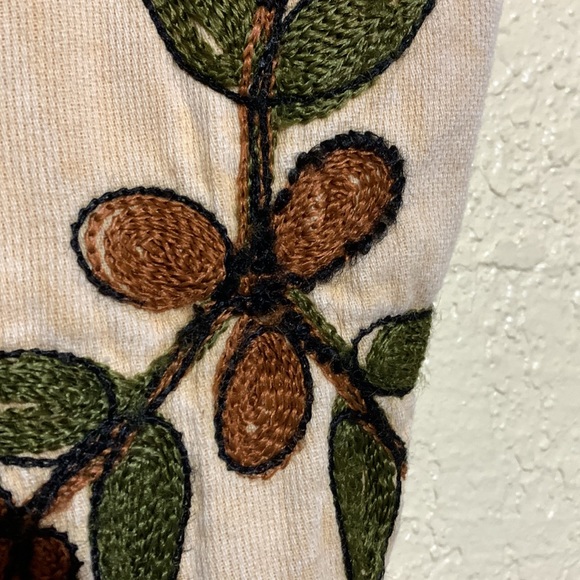 M.P.H. Top Sleeveless Blouse Tan Brown M Rayon Embroidered - Picture 6 of 16